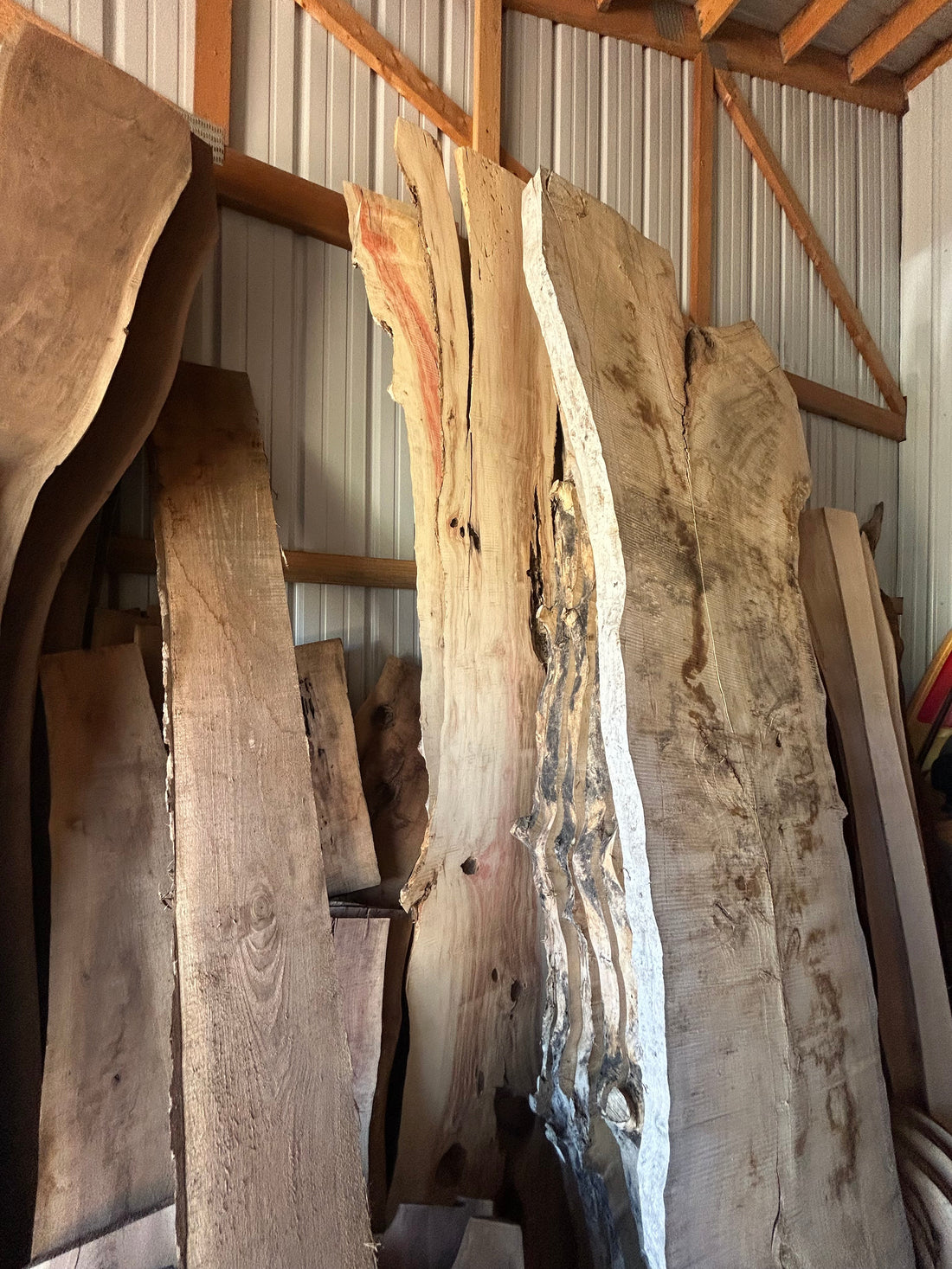 Live edge slabs for new furniture builds