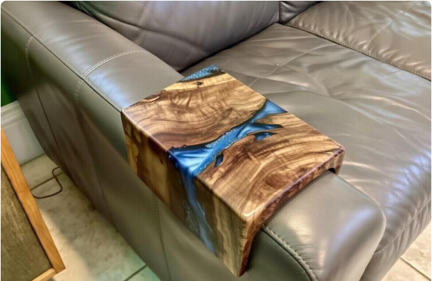 Hand made Artisan Sofa Arm Tables