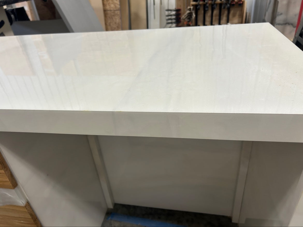 White Oak Epoxy Makeup Vanity Table with Drawers