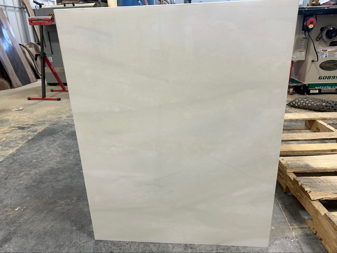 White Oak Epoxy Makeup Vanity Table with Drawers