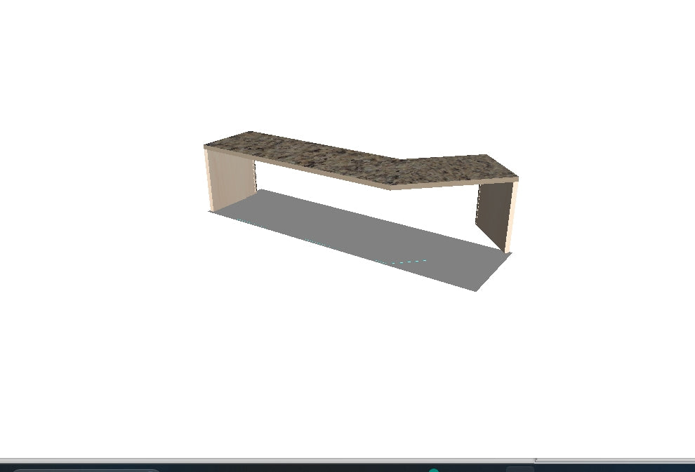 Executive Walnut Resin River Desk and Credenza Office
